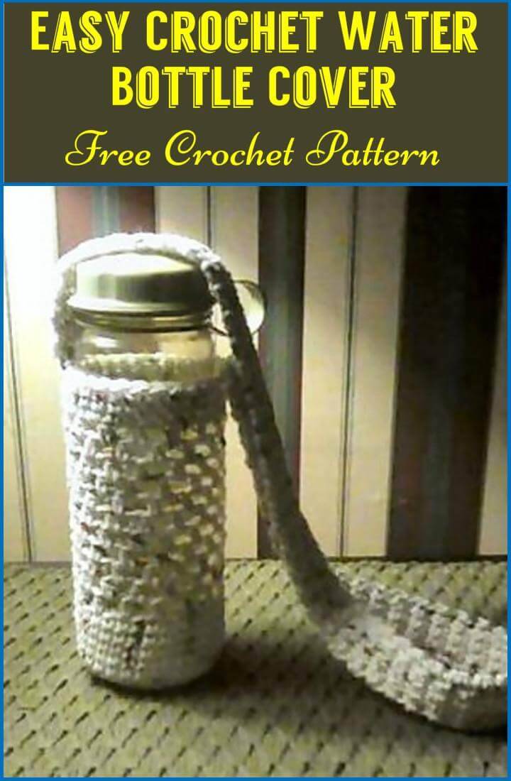 Easy Crochet Water Bottle Cover Free Crochet Pattern